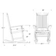 Cambridge Casual Thames Set of 2 Natural Brown Mahogany Wood Frame Rocking Chair with Slat Seat