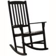 Cambridge Casual Thames Set of 2 Black Mahogany Wood Frame Rocking Chair with Slat Seat