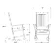 Cambridge Casual Thames Set of 2 Black Mahogany Wood Frame Rocking Chair with Slat Seat