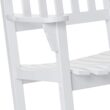 Cambridge Casual Thames Set of 2 White Mahogany Wood Frame Rocking Chair with Slat Seat