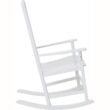 Cambridge Casual Thames Set of 2 White Mahogany Wood Frame Rocking Chair with Slat Seat