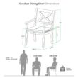 Cambridge Casual Chester Unfinished Teak Wood Wood Frame Stationary Dining Chair with Beige Slat Seat