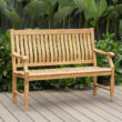 Cambridge Casual Savoy 49.25-in W x 36.75-in H Unfinished Wood Teak Garden Bench