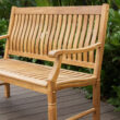 Cambridge Casual Savoy 49.25-in W x 36.75-in H Unfinished Wood Teak Garden Bench