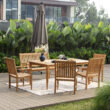 Cambridge Casual Savoy 49.25-in W x 36.75-in H Unfinished Wood Teak Garden Bench