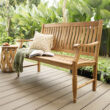 Cambridge Casual Savoy 49.25-in W x 36.75-in H Unfinished Wood Teak Garden Bench