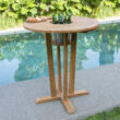 Cambridge Casual Cambridge Casual Abbington Teak Outdoor Round Bar Height Table