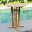 Cambridge Casual Cambridge Casual Abbington Teak Outdoor Round Bar Height Table