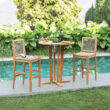 Cambridge Casual Cambridge Casual Abbington Teak Outdoor Round Bar Height Table