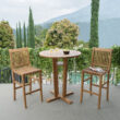 Cambridge Casual Cambridge Casual Abbington Teak Outdoor Round Bar Height Table