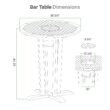 Cambridge Casual Cambridge Casual Abbington Teak Outdoor Round Bar Height Table