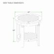 Cambridge Casual Heaton Teak Wood Round Outdoor End Table 18-in W x 18-in L