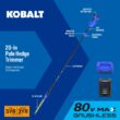Kobalt 80-volt 20-in Battery Hedge Trimmer 2 Ah Battery Included , Charger Included