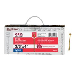 GRK Fasteners RSS 3/8-in x 4-in Polymer Exterior Structural wood screws ( 400 -Per Box )