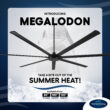 Harbor Breeze Megalodon 100-in Brushed Nickel with Matte Silver Blades Covered Outdoor Ceiling Fan Without Light and Wall Switch Included 7 -Blade