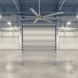 Harbor Breeze Megalodon 100-in Brushed Nickel with Matte Silver Blades Covered Outdoor Ceiling Fan Without Light and Wall Switch Included 7 -Blade