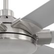 Harbor Breeze Megalodon 80-in Brushed Nickel with Matte Silver Blades Covered Outdoor Ceiling Fan Without Light and Wall Switch Included 7 -Blade
