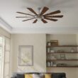 Harbor Breeze Henderson 72-in Galvanized with Rustic Weathered Oak Blades LED Covered Outdoor Ceiling Fan With Light and Remote Control Included 10 -Blade
