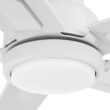 Harbor Breeze Cando 96-in Matte White with Matte White Blades Adjustable White LED Uncovered Outdoor Ceiling Fan With Light and Wall Control Included 5 -Blade