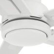 Harbor Breeze Cando 96-in Matte White with Matte White Blades Adjustable White LED Uncovered Outdoor Ceiling Fan With Light and Wall Control Included 5 -Blade