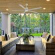 Harbor Breeze Cando 96-in Matte White with Matte White Blades Adjustable White LED Uncovered Outdoor Ceiling Fan With Light and Wall Control Included 5 -Blade