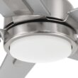 Harbor Breeze Cando 96-in Brushed Nickel with Matte Silver Blades Adjustable White LED Uncovered Outdoor Ceiling Fan With Light and Wall Control Included 5 -Blade