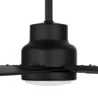Harbor Breeze Cando 96-in Matte Black with Matte Black Blades Adjustable White LED Uncovered Outdoor Ceiling Fan With Light and Wall Control Included 5 -Blade