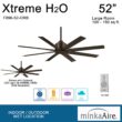 Minka Aire Xtreme H2O 52-in Oil Rubbed Bronze with Oil Rubbed Bronze Blades Uncovered Outdoor Ceiling Fan Without Light and Remote Control Included 8 -Blade