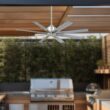 Minka Aire Xtreme H2O 52-in Brushed Nickel Wet with Silver Blades Uncovered Outdoor Ceiling Fan Without Light and Remote Control Included 8 -Blade