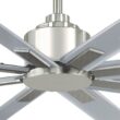 Minka Aire Xtreme H2O 52-in Brushed Nickel Wet with Silver Blades Uncovered Outdoor Ceiling Fan Without Light and Remote Control Included 8 -Blade