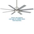 Minka Aire Xtreme H2O 52-in Brushed Nickel Wet with Silver Blades Uncovered Outdoor Ceiling Fan Without Light and Remote Control Included 8 -Blade