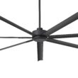 Breezary 8 ft HVLS Oversized Industrial 96-in Matte Black with Matte Black Aluminum Blades Ceiling Fan Without Light and Remote Control Included 7 -Blade