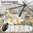 Breezary 8 ft HVLS Oversized Industrial 96-in Matte Black with Black Aluminum Blades Ceiling Fan Without Light and Remote Control Included 7 -Blade