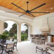 Breezary HVLS Oversized Industrial 120-in Matte Black with Black Aluminum Blades Ceiling Fan Without Light and Remote Control Included 6 -Blade