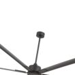 Breezary HVLS Oversized Industrial 120-in Black with Black Aluminum Blades Ceiling Fan Without Light and Remote Control Included 6 -Blade
