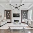 Breezary HVLS Oversized Industrial 120-in Black with Black Aluminum Blades Ceiling Fan Without Light and Remote Control Included 6 -Blade