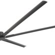 Breezary HVLS Oversized Industrial 120-in Black with Black Aluminum Blades Ceiling Fan Without Light and Remote Control Included 6 -Blade