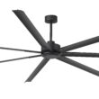 Breezary 9 ft HVLS Oversized Industrial 108-in Matte Black with Black Aluminum Blades Ceiling Fan Without Light and Remote Control Included 7 -Blade