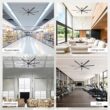 Breezary 9 ft HVLS Oversized Industrial 108-in Matte Black with Black Aluminum Blades Ceiling Fan Without Light and Remote Control Included 7 -Blade