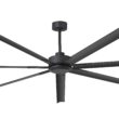 Breezary 9 ft HVLS Oversized Industrial 108-in Matte Black with Black Aluminum Blades Ceiling Fan Without Light and Remote Control Included 7 -Blade