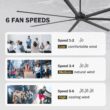 Breezary 9 ft HVLS Oversized Industrial 108-in Matte Black with Black Aluminum Blades Ceiling Fan Without Light and Remote Control Included 7 -Blade