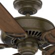 Casablanca Panama 54-in Aged Bronze with Walnut/Burnt Walnut Veneer Blades Ceiling Fan Light Kit Compatible and Wall Control Included 5 -Blade