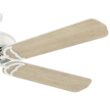Casablanca Panama 54-in Fresh White with Fresh White/Rustic Oak Veneer Blades Ceiling Fan Light Kit Compatible and Wall Control Included 5 -Blade