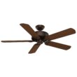 Casablanca Panama 54-in Brushed Cocoa with Distressed Walnut/Burnt Walnut Blades Ceiling Fan Light Kit Compatible and Remote Control Included 5 -Blade