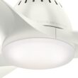 Casablanca Wisp 52-in Fresh White with Fresh White Blades LED Downrod or Flush Mount Ceiling Fan With Light and Remote Control Included 3 -Blade
