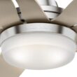 Casablanca Correne 56-in Brushed Nickel with Champagne Blades LED Ceiling Fan With Light and Remote Control Included 5 -Blade