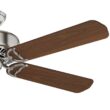 Casablanca Panama 54-in Brushed Nickel with Walnut/Burnt Walnut Blades Downrod or Flush Mount Ceiling Fan Light Kit Compatible and Remote Control Included 5 -Blade