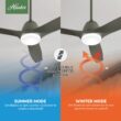 Casablanca Wisp 52-in Painted Pewter with Painted Pewter Blades LED Ceiling Fan With Light and Remote Control Included 3 -Blade