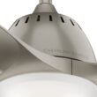 Casablanca Wisp 44-in Painted Pewter with Painted Pewter Blades LED Ceiling Fan With Light and Remote Control Included 3 -Blade