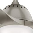 Casablanca Wisp 44-in Painted Pewter with Painted Pewter Blades LED Ceiling Fan With Light and Remote Control Included 3 -Blade
